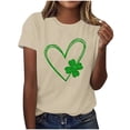 thumbnail image 2 of Plus Size Women's St. Patrick's Day Holiday Shirts Short Sleeve Round Neck Casual Comfort Fit, 2 of 4