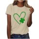 thumbnail image 1 of Mujeres Manga Corta de Verano Tops Impreso Sudadera Casual, Cuello Redondo Blusa Ligera para la Primavera Y el Verano, 1 of 4