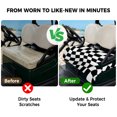 thumbnail image 4 of Golf Cart Seat Covers for 2 Seater,Black and White Checkered Microfiber Cart Seat Towel Blanket,Modern Irregular Geometric Absorbent Breathable Non Slip Bench Seats Protector for Golf Course 51"x31", 4 of 9