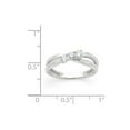 thumbnail image 2 of Solid 14k White Gold VS Diamond three stone Engagement Ring Size 7.5 (.309 cttw.), 2 of 3