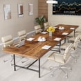 thumbnail image 3 of Tribesigns 6FT Conference Table, Rustic Rectangle 70.8" W x 35.4" D Meeting Table, Modern Seminar Table Boardroom Desk for Office Meeting Conference Room (6ft, Rustic), 3 of 11