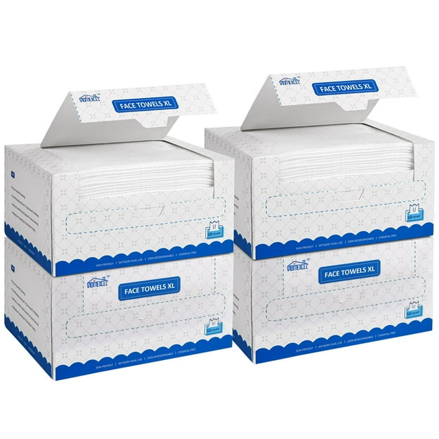 Toallas faciales HOMEXCEL, 200 unidades (4 cajas), biodegradables