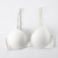 thumbnail image 5 of Hpapadks Bras for Women Women's Thin Color Breathable Push Up Triple Breasted Bra with Underwire Sports Bra White 85D, 5 of 7