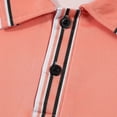 thumbnail image 4 of Men Polo Shirts Short Sleeve Button Down Tee Shirts Loose Fit Red Men TShirt, 4 of 5