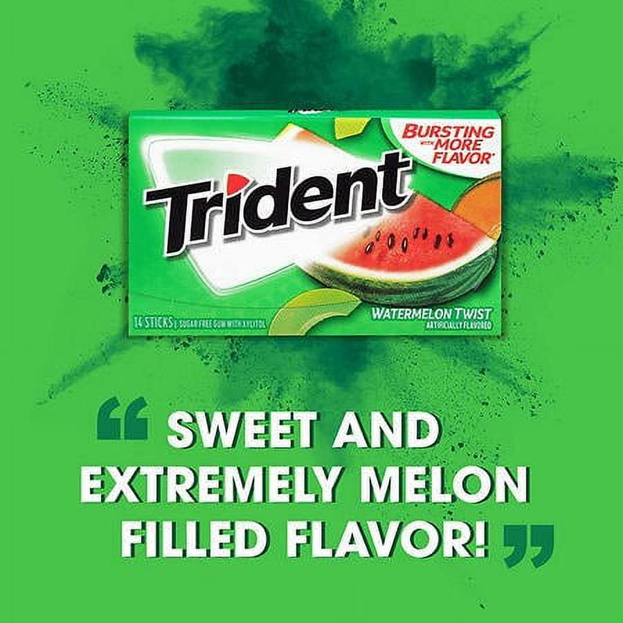 Trident Sugar Free Gum 14 Sticks - Watermelon Twist [ 6 Pack ]