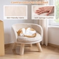 thumbnail image 4 of Costway Pet Bed Sofa Puppy Couch w/Removable & Washable Cushion Elevated Kitty for Small-Sized Dogs & Cats White, 4 of 10