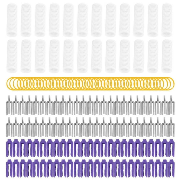 Juego de 24 rulos de nailon con cierre de velcro, tamaño grande, para permanentes, rizadores, pinzas y goma elástica.