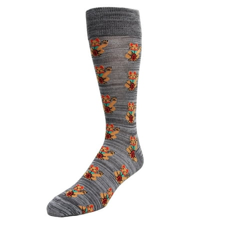 Lucky Match Socks - MeMoi Lucky Cat Maneki-Neko Socks | Men's Cool Novelty Socks One Size 10-13 / Asphalt MMF 000011