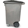 thumbnail image 4 of 96 Gallon Heavy Duty Trash Can with Wheels and Casters, Large Outdoor Rolling Garbage Bin with Lid, Durable Waste Container, Gray, 4 of 4