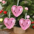 thumbnail image 5 of DefiDgd 6pcs Heart Shaped Ornaments,Glitter Heart Baubles Hanging Ornaments for Valentine’s Day Mother's Day Christmas Tree Wedding Anniversary Party Home Decoration(Pink#1), 5 of 6