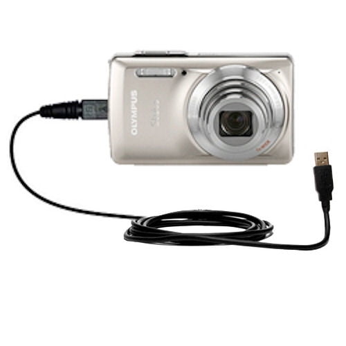 Compact and Retractable USB Power Port Ready Charge Cable Designed for The Olympus FE-4030 Digital Camera and uses TipExchange 