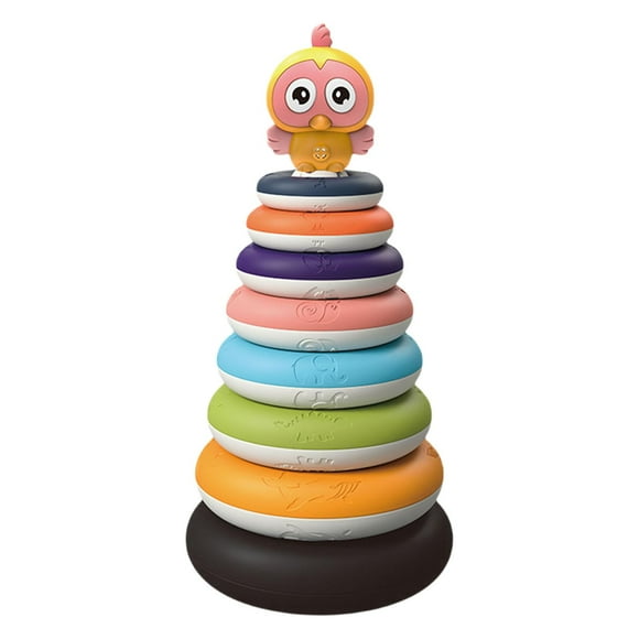 Bebé apilamiento Torre s Clasificador colorida Aprendizaje Clasificación Educación Plástico Rompecabezas Juego Sunnimix Apilar círculos de torre