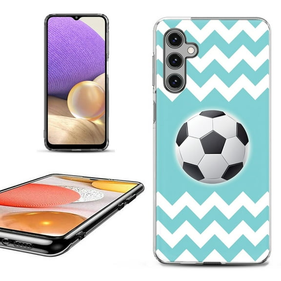 OneToughShield ® for Samsung Galaxy A14 5G Phone Case, Fashion Cover Case - Chevron/Soccer