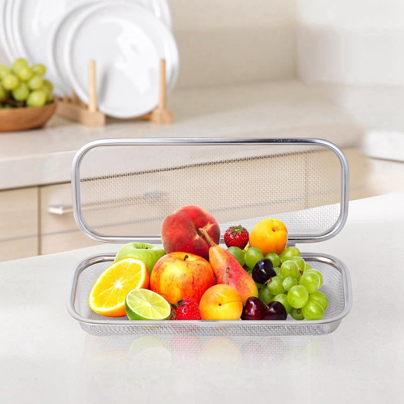 2X Dishwasher Basket, Stainless Steel Dishwasher Silverware Basket, Dishwasher Utensil Basket Rectangular Mesh