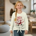 thumbnail image 4 of DISNIMO Girls Tunic Tops Santa Claus Ho Print Casual Loose Pullover Tops Long Sleeve T Shirts Tie Front Blouse Tops Fall Winter Clothes for Teens, 4 of 8