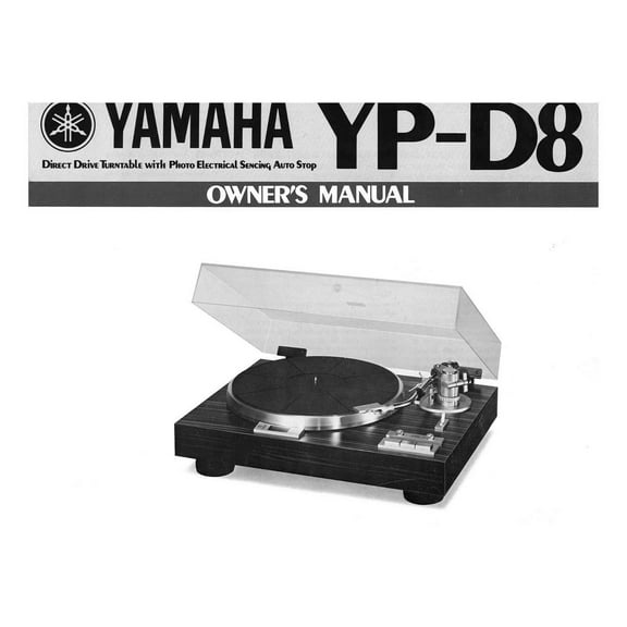 Instruction Manual ONLY for Yamaha YP-D8 Turntable Owners Manual REPRINT