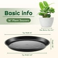 thumbnail image 4 of urorentea 6 Pack 16 inch Large Plant Saucers, Plastic Durable Plant Pot Tray, Heavy Duty Flower Plant Pot Saucers Drip Tray for Indoors Outdoors, 4 of 7