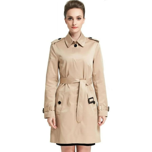 Camii Mia Women's Trench Coat Windbreaker Coat Outwear
