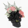 thumbnail image 4 of Black Skull w/ Floral Arrangement, 4 of 5