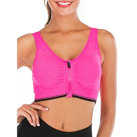 FUTATA Womens Sports Bra Padded Seamless Racerback Workout Bras High Impact Push-Up Post Op Bras Tank Tops For Yoga Running Gym Training