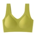 thumbnail image 2 of Women's Comfortable Adjustable Gathering Bra Breathable Daily Wear Wirefree Soft Support Everyday Bras for Women | CSEONE,Yellow Free Size, 2 of 3