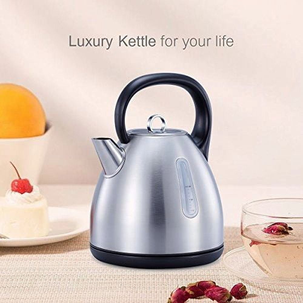 Avan-Pacific Stainless Steel 360°Cordless Electric Kettle 1.7L 1500W Auto Shut-Off, Boil Dry Protection ETL/FDA Approval (Red)