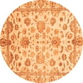 thumbnail image 1 of Ahgly Company Indoor Round Oriental Orange Traditional Area Rugs, 7' Round, 1 of 4