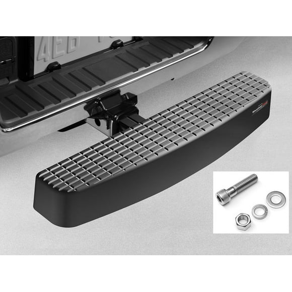 Weathertech Truck Step 81BS1XLSS BumpStep XL; 2 Inch Receiver Hitch Mount; Block Step; 24 Inch Width; 300 Pound Capacity; Non Extendable; Stationary; Ribbed Top Surface Smooth Side Surfaces