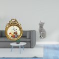 thumbnail image 2 of Marco de fotos redondo, pequeño, vintage, con estatua de gato de resina ornamentada. Figura decorativa elegante, ideal para regalar o decorar el hogar, 2 of 8