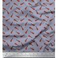 thumbnail image 1 of Soimoi Polyester Crepe Fabric Guitar Musical Instrument Decor Fabric Printed Yard 52 Inch Wide, 1 of 3