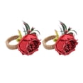 thumbnail image 1 of Sonew 2Pcs Innovative Napkin Buckle Simulation Flower Napkin loop Holder for Hotel Restaurant,Napkin Supplies, 1 of 8