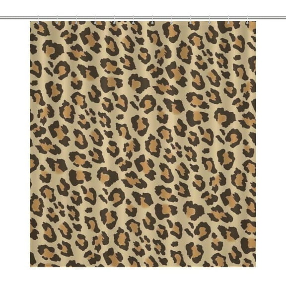 Animal Print Shower Curtain Ornament Bathroom Curtains with Fabric Bathroom Decor