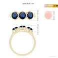 thumbnail image 5 of ANGARA Natural 1.8 Ct Aeon Three Stone Sapphire Hexagonal Engagement Ring in 14K Yellow Gold for Women (Size-5mm) | September Birthstone, Anniversary, Jewelry Gift for Women | Natural Sapphire Ring, 5 of 9