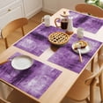 thumbnail image 5 of Purple Placemats Set of 8 Retro Oil Painting Modern Abstract Art Aesthetics Place Mats Indoor Wipeable Table Mats Washable Cloth Dining Table Placemats for Kitchen Holiday Party Home Decor 13x19 Inch, 5 of 9