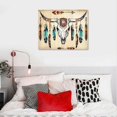 thumbnail image 5 of Autua Cow Skull Feathers Arrows Canvas Wall Art For Home Decor 20x16in, 5 of 6