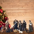 thumbnail image 2 of 11pcs Christmas Manger Decorations Set Jesus Nativity Holy Family Scene Resin, 2 of 9