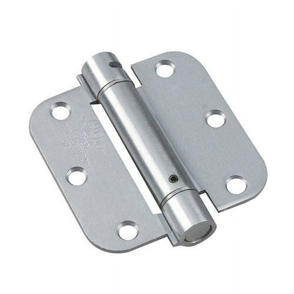 Richelieu 51821-R 3-1/2" X 3-1/2" Spring 5/8" Radius Corner Mortise Door Hinge - Chrome