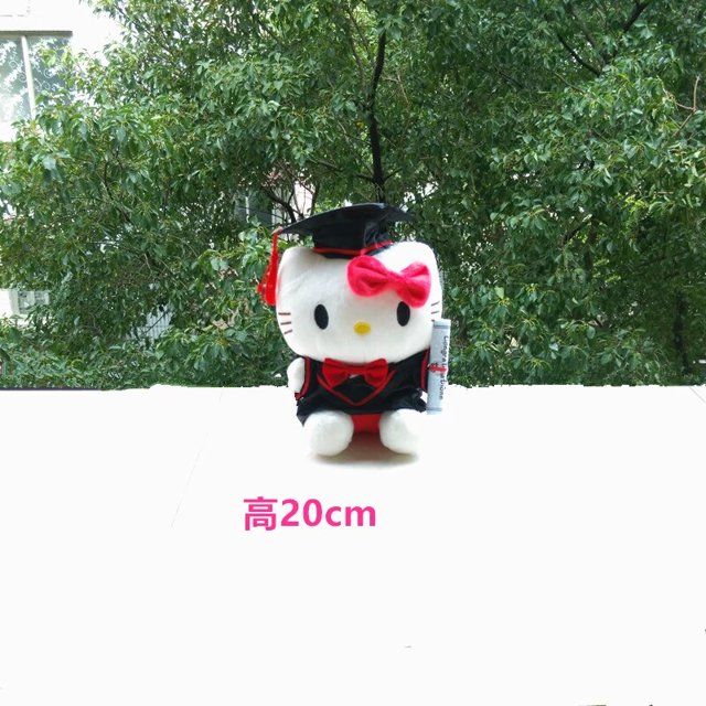 Sanrio My Melody lindo Kuromi Hello Kitty Cinnamoroll perro de dibujos animados graduación Dr Hat disfraz muñeca juguetes de peluche para niños regalos, nuevo
