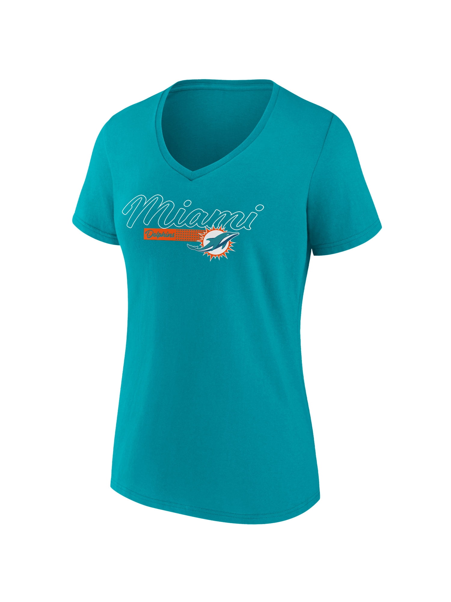 NFL Miami Dolphins Women's Cotton Green Short Sleeve T-Shirt