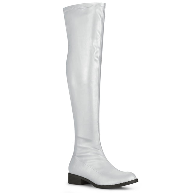 Unique Bargains Women's Women's Round Toe Block Heels Over Knee High Boots