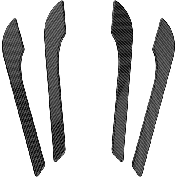 Tesla Model 3/Y 2017-2022 ABS Carbon Fiber Texture Door Handle Cover Decal Sticker Wrap Protector Shell Bright Black
