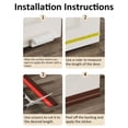 thumbnail image 4 of YardChic Silicone Door Draft Stopper, Waterproof Self Adhesive Weather Stripping Door Seal, Soundproof Wind Dust Door Insulation Tape For Wooden Glass Metal Doors, Interior/Exterior Doors, 4 of 7