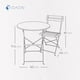 thumbnail image 5 of Juego de Muebles para jardín - Set de 3 Piezas Incluye una Mesa Redonda y Dos sillas Plegables para Exteriores - Patio, terraza (Gris Oxford), 5 of 8