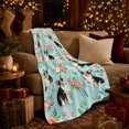 thumbnail image 3 of Pembroke Welsh Corgi Floral Rosettes Tricolor Dog Lover, Playful Pet Portrait Pattern, Warm Flannel Blanket for Living Room and Reading Nook, Dog Lovers Friendship Gift, Pet Lover Home Decor, 3 of 9