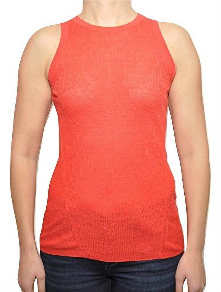 Michael Michael Kors Tank Top Tee Linen Blend, Coral Reef (XXSmall