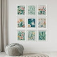 thumbnail image 5 of PixonSign Framed Canvas Print Wall Art Set - Market Abstract Floral Botanical Posters - Set of 9 Boho Pastel Nature Wildflowers Wall Décor for Living Room, Bedroom, Office - 12"x16" White, 5 of 5