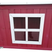 Red Wooden Chicken Coop with Run for 4-6 Chickens, Outdoor Waterproof Hen House
