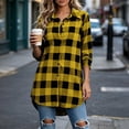thumbnail image 6 of Jacket for Women Baeitkot Relaxed Fit Plaid Shacket Button Down Lapel Tops Lightweight Casual Outwear with Pockets, 6 of 7