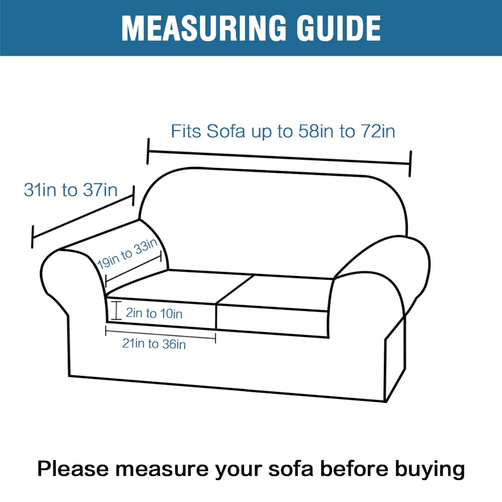CJC 3-Piece Sofa Couch Covers, Velvet Loveseat Slipcover for Separate Cushion Couch, Stretch Furniture Protector for Pets Kids, 9 Colors