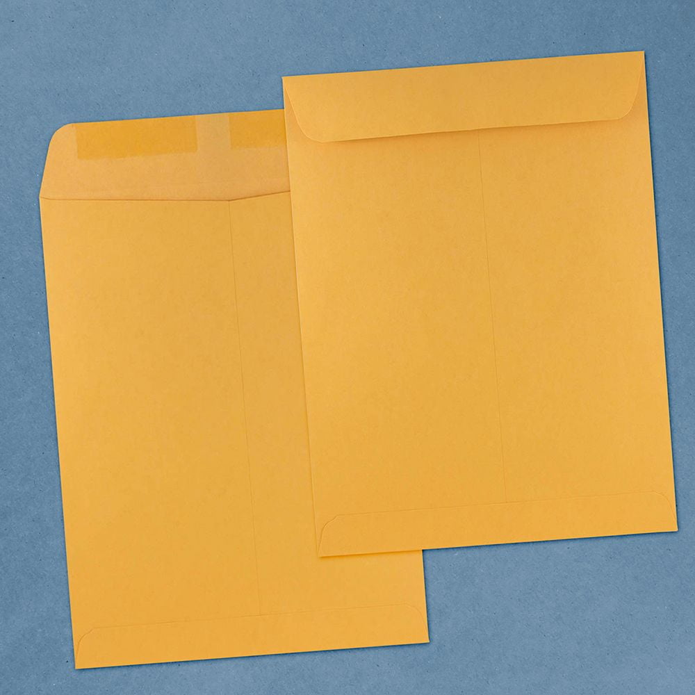JAM Paper Large Open End Catalog Envelopes, 12 x 15 1/2, Brown Kraft Manila, 50 per Pack